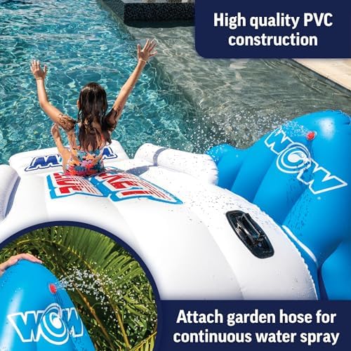 Wow Sports Rocket Slide Inflatable Pool Slide - with Built in Sprayer for Kids and Adults - Portable Pool Slides - Durable Vinyl - Image 6
