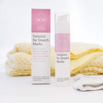SOS Science of Skin stretch mark cream pump bottle close up