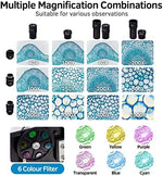 Microscope for Adults Kids, 40X-2000X Compound Biological Monocular Microscope Kit for Kids Students Beginners Lab Home School Education - w/Slides Set, Phone Adapter, Power Adapter (White, Metal) - Image 3