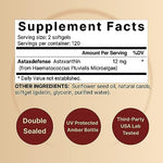 NatureBell Astaxanthin 12mg natural microalgae softgels supplement for skin health hydration