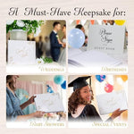 Internal layout of Only Zest guest book with blank white pages.