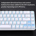 Dierya T68se keyboard with blue LED backlight illuminated