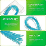 Demonstration of floss threader use with orthodontic braces