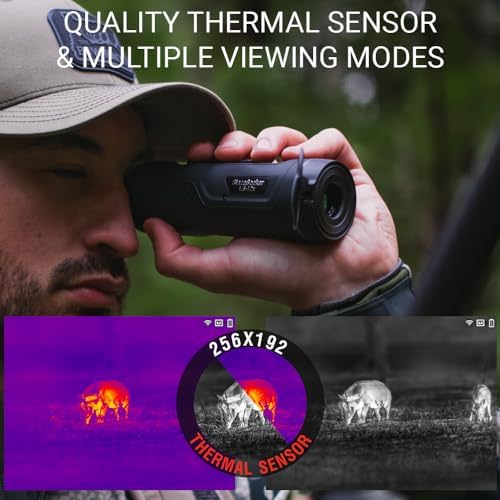 ATN BlazeSeeker thermal device side view highlighting tactical control buttons and ergonomic rubber grip