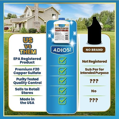 Professional grade sewer pipe root removal solution