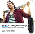 SHPTDJTIC portable POV camera highlighting the compact thumb-sized design and lightweight construction next to a coin.