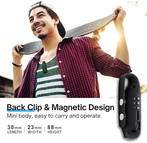 SHPTDJTIC portable POV camera highlighting the compact thumb-sized design and lightweight construction next to a coin.