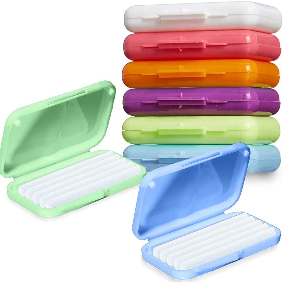 RHUI Braces Wax 6 Pack front view showing colorful travel cases for orthodontic relief.