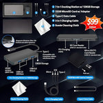 Lenovo 2-in-1 convertible touchscreen laptop folded halfway back into a versatile tent mode configuration on a clean workspace.