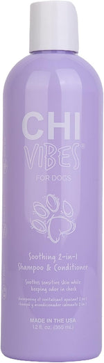 CHI Vibes for Dogs 5-in-1 Shampoo & Conditioner, Cleans + Deodorizes + Moisturizes + Detangles + Helps De-Shed, Vegan pH Balanced, Gluten & Paraben Free, Made in USA, 12 Fl Oz - Image 10