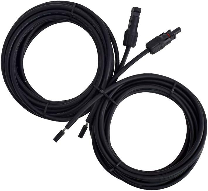 Renogy 12 gauge solar extension wire pair in black