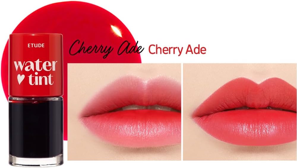 ETUDE Cherry Ade water gel lip and cheek tint bottle close up