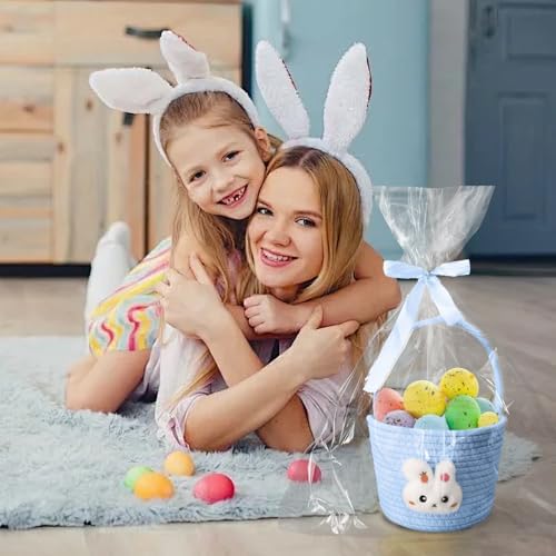Poschnor blue rabbit themed keepsake basket ideal for baby showers and holiday gifting.