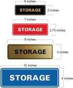 Commercial utility room identification sign in dark brown