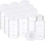 PATIKIL 10pcs 5ml Small Brown Glass Vials with White Screw Cap, Borosilicate Glass Graduated Sample Bottles for Solid Liquid Powder Storage - Image 14
