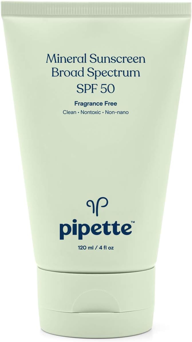 Pipette Mineral Sunscreen - SPF 50 Broad Spectrum Baby Sunblock with Non-Nano Zinc, UVB/UVA Non-Toxic Sun Protection for Kids & Sensitive Skin, 4fl oz (3 pack) - Image 9