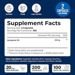 We Like Vitamins Lycopene men health supplement dietary facts ingredient list