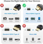 Cable Matters retractable Micro HDMI to HDMI cord extended on a camera rig setup