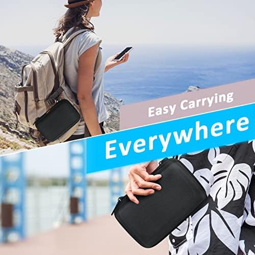 GLCON universal tech accessories travel bag filled with chargers cables and external drives