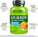 Naturelo Eye Vitamins label highlighting AREDS 2 ingredients