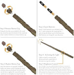 Authentic movie prop wand displayed on a shelf