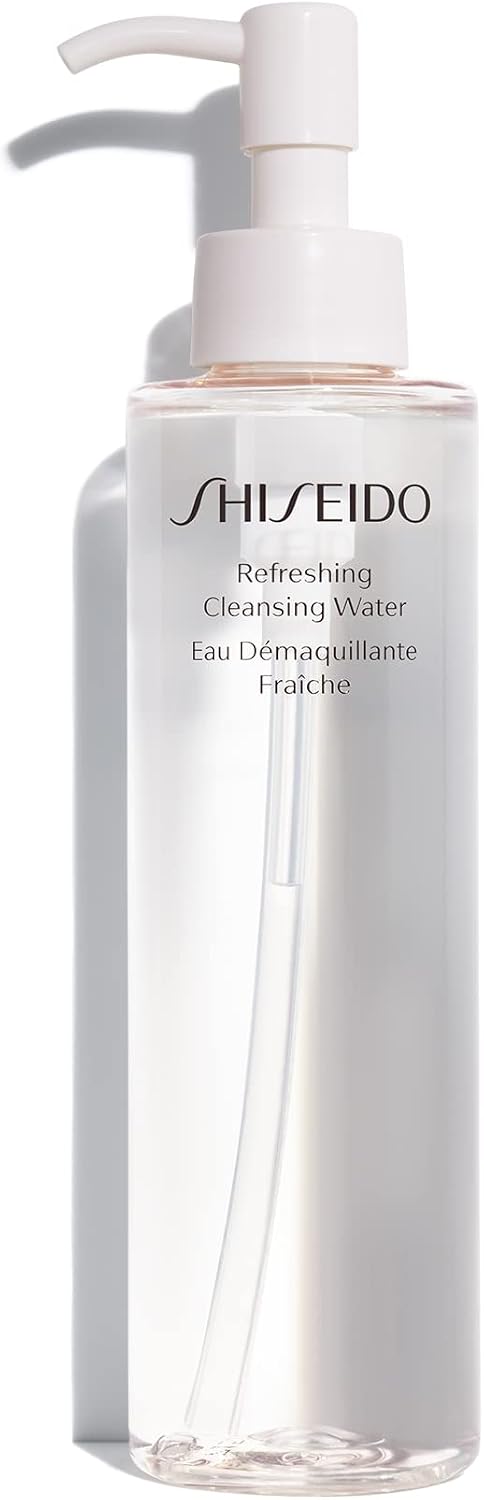 Shiseido Refreshing Cleansing Water one hundred eighty milliliter bottle front view premium imported makeup remover