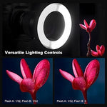Godox photography flash controller unit showing the LCD screen and user interface