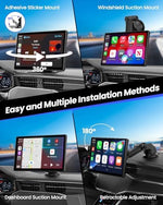Authentic USA imported Moeckearla 9 inch smart screen packaging box contents including the 64GB memory card and auxiliary audio cable