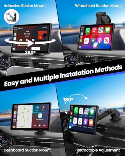 Authentic USA imported Moeckearla 9 inch smart screen packaging box contents including the 64GB memory card and auxiliary audio cable