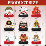 Detailed 3D honeycomb casino table topper showing playing card design