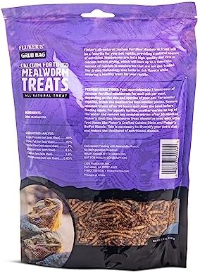 Resealable three ounce pouch of gut loaded mealworms for turtles