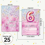 Beshoul girls party invite cards showing double sided premium cardstock print texture