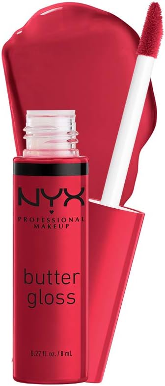 NYX Professional Makeup Butter Gloss Red Velvet front view tube packaging