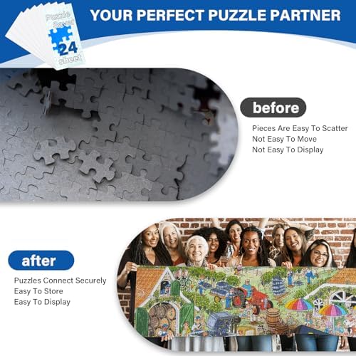 KOSTBAR puzzle accessories kit showing the texture and transparency of the heavy duty mess free conserver stickers