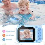 Mafiti Kids Waterproof Camera Underwater Camera 10FT with 32GB Card Gifts for Boys Floatable Pool Toys for Kids Age 4-12 26MP Photos 1080P HD Videos Children Selfie Digital Camera Blue - Image 5