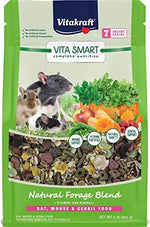 Vitakraft forage blend containing seven ancient grains and dried garden vegetables for small animals