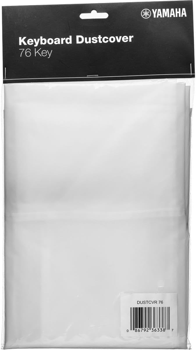 Transparent PVC material detail of Yamaha keyboard dust cover
