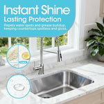 Application of MineeCozee ceramic spray on kitchen stainless steel appliance
