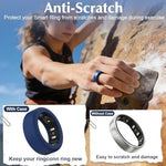 Vigamen anti scratch ring cover being worn by a person lifting weights at the gym.