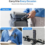BOBLOV C18 high-definition wearable camera display showing live status updates on the small OLED screen.