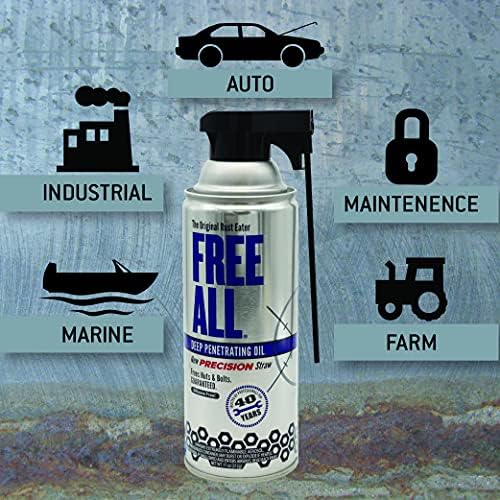 Free All Rust Eater Deep Penetrating Oil,11oz Precision Straw, Loosens Rusted Bolts, Nuts, Pipe Connections & Locks, Industrial-Grade Rust Remover, Silicone-Free Formula, Safe on Paint & Plastics - Image 4