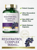 Close up of Carlyle Resveratrol 1800mg label details