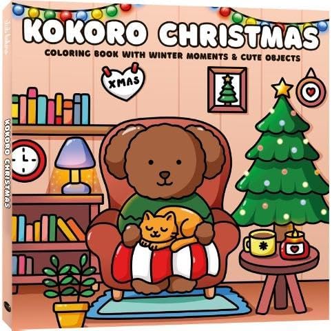 Julia Anna Jes Kokoro Christmas coloring book front view seasonal coloring book