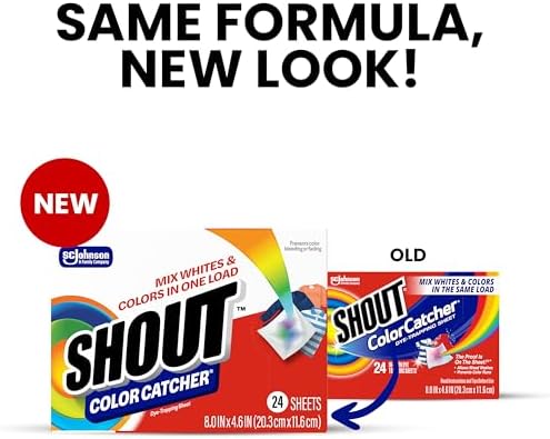 Shout color catcher box showing 24 count sheet details