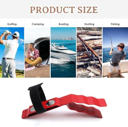 Golf Cart Cigar Holder, Magnetic Clip Cigar with Adjustable Strap, Accommodate All Cigar Sizes,Versatile & Secure Accessory for Golfing, Boating, BBQs, Fishing & Outdoor Enthusiast (2 Pack Red) - Image 6
