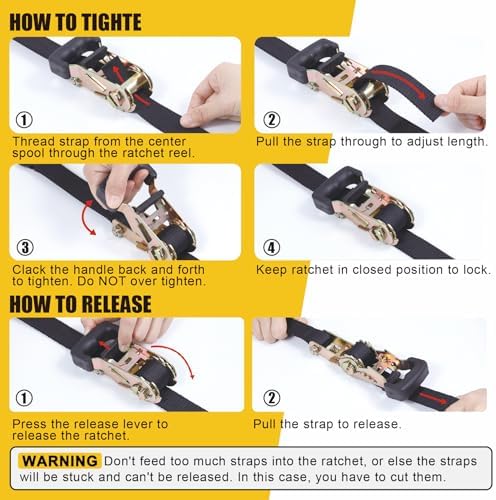 Pack of Ayaport endless tie down straps for cargo