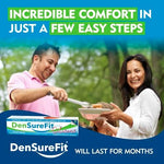 Comparison of loose dentures versus snug fit with DenSureFit silicone liner.