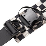 Back perspective of the cross body adjustable shoulder strap system for weight distribution