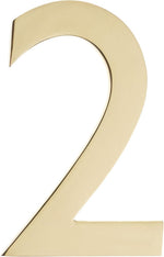 Architectural Mailboxes solid brass house number two front view