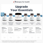 Designs for Health GLA dietary supplement packaging emphasizing clean wellness ingredients.
